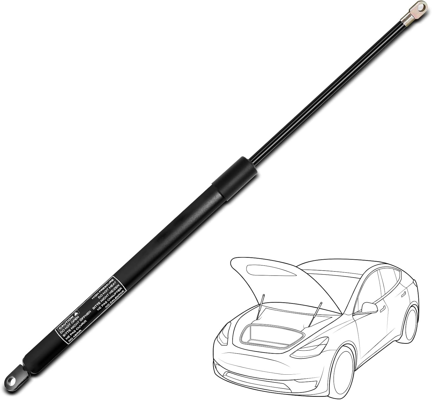 YHTAUTO Front Hood Gas Struts Shocks Replacement for Audi 1996-2001 A4/A4 Quattro, 2000-2002 S4, Set of 1 Bonnet Lift Supports