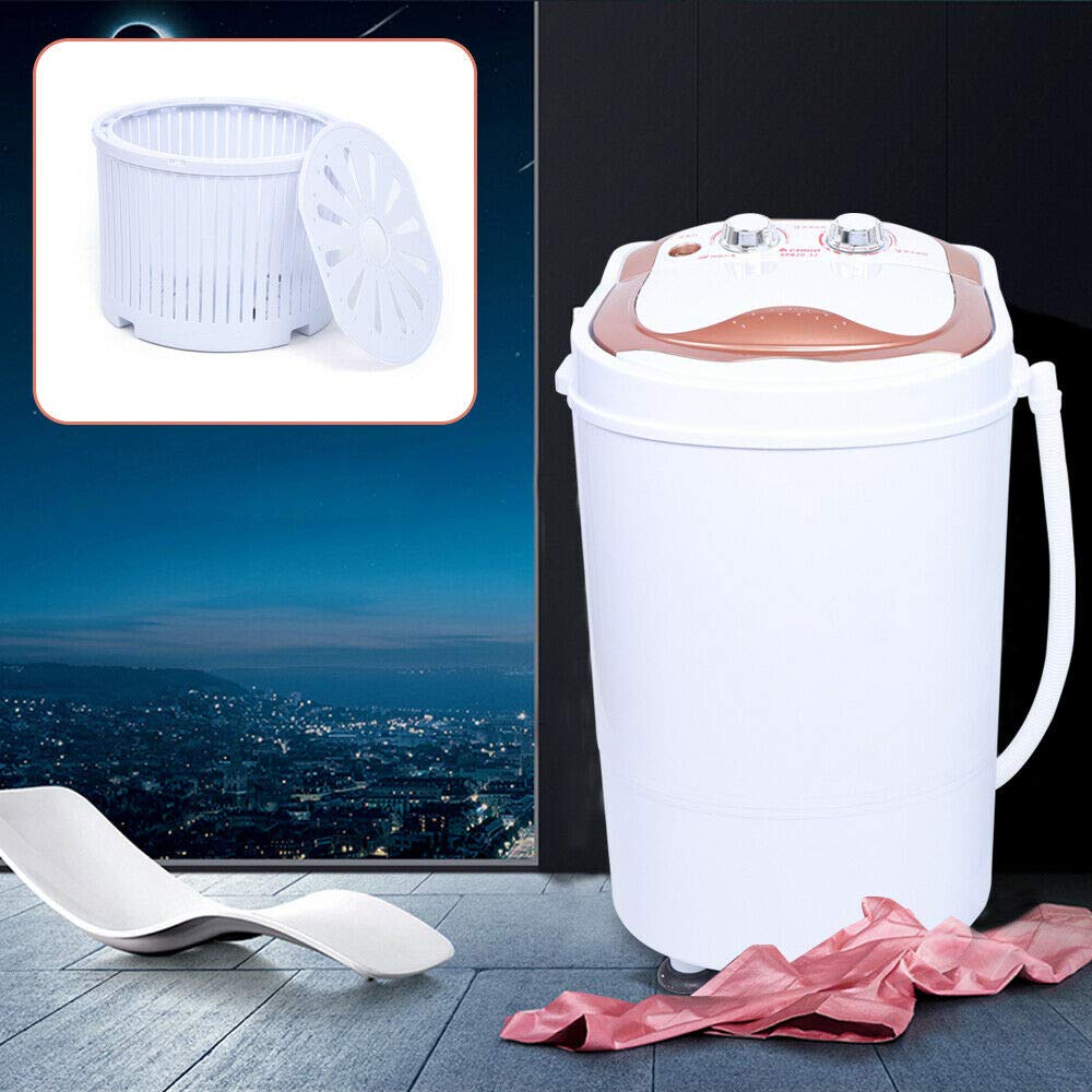 6kg Mini Lavadora, Escurridor de Lavandería, Lavadora Portátil, Centrifugadora de Camping, Lavadora Móvil, Lavadora de Viaje con Tirachinas