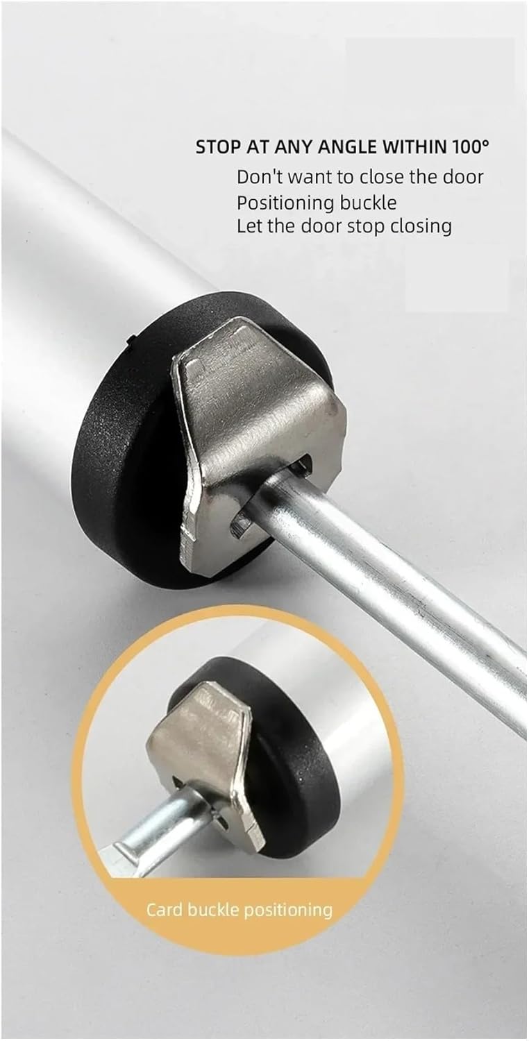 Automatic Door Closer with Buffer Damper for 90 Degrees Closure - Speed Adjustable for Home Kitchen(Brown)