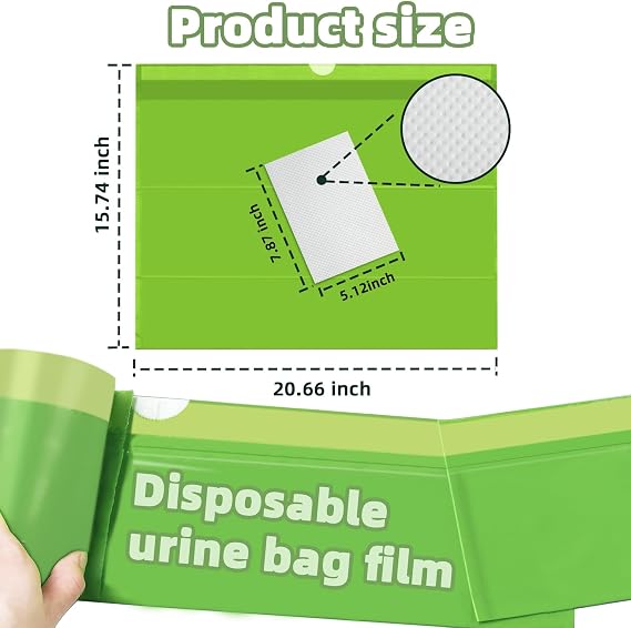 Bedside Commode Liners with Absorbent Pads,50 Bags+50Pads-Vanilla Scented
