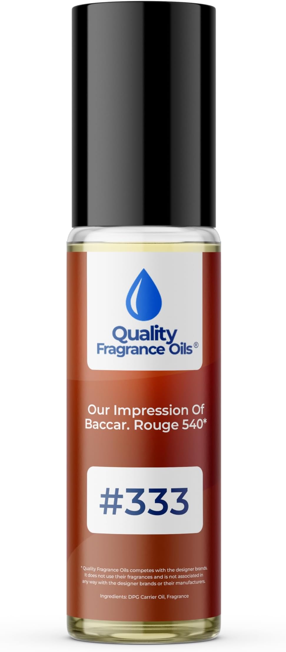 Bacarat Rouge 540 Impression #333 | Long-Lasting Perfume Oil, Alcohol-Free, Strong Scent, 10ml Roll-On | Affordable Alternative to Designer Fragrances