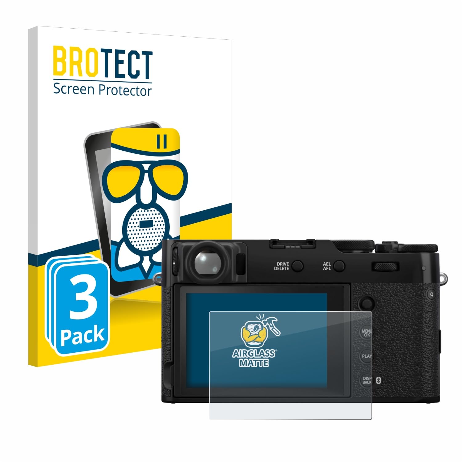 brotect Anti-Glare Glass Screen Protector Matte for Fujifilm X100VI (3 Pack) - Anti-Scratch 9H Protection Film