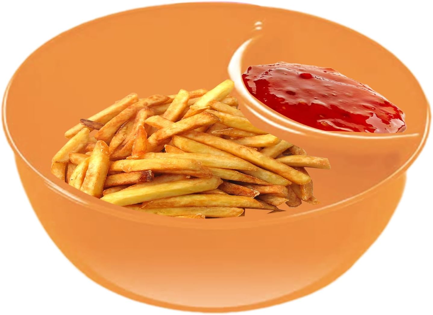 Split Bowl for Chips and Dip, Chip and Dip Bowls, Anti-Soaked Serving Bowl for Snacks, Stackable Bread Dip Bowls, Split Cracker Plates, Sauce Dip Dish for Salad, Ketchup,