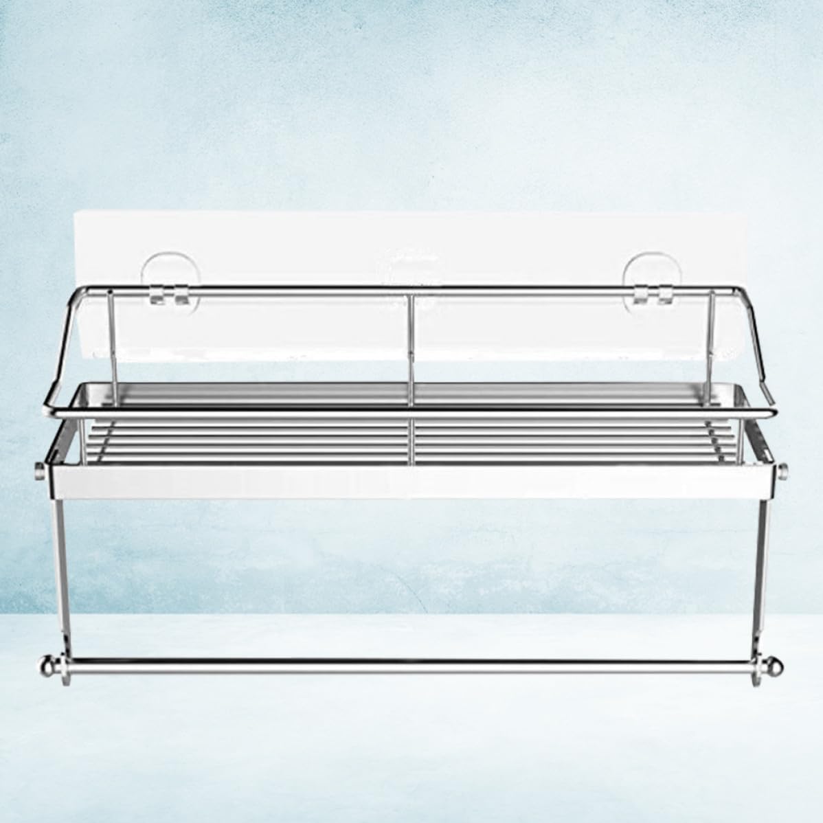 LALAFINA Portarrollos Resistente y Diseño Anticaídas Autoadhesivo de Acero Inoxidable para Cocina Estante para Montaje en Azulejos