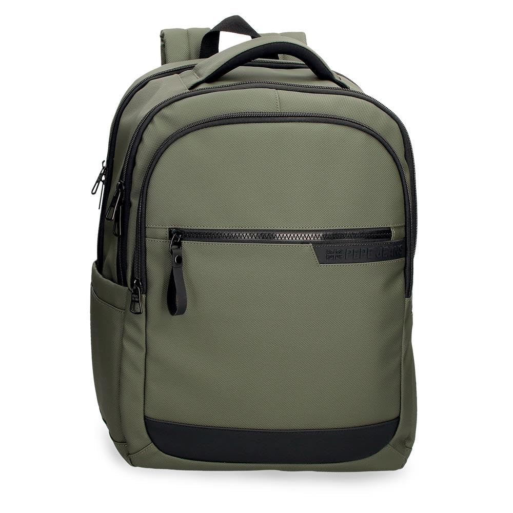 Pepe Jeans Dorking Laptop Backpack 15.6 inch Green 31x44x15 cm Polyester with Synthetic Leather details 20.46L by Joumma Bags