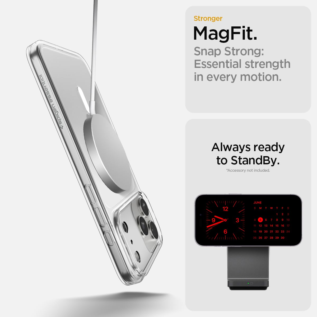 Spigen Essential Clear Crystal MagFit Case for iPhone 17 Pro Max, White — Amazon image 7