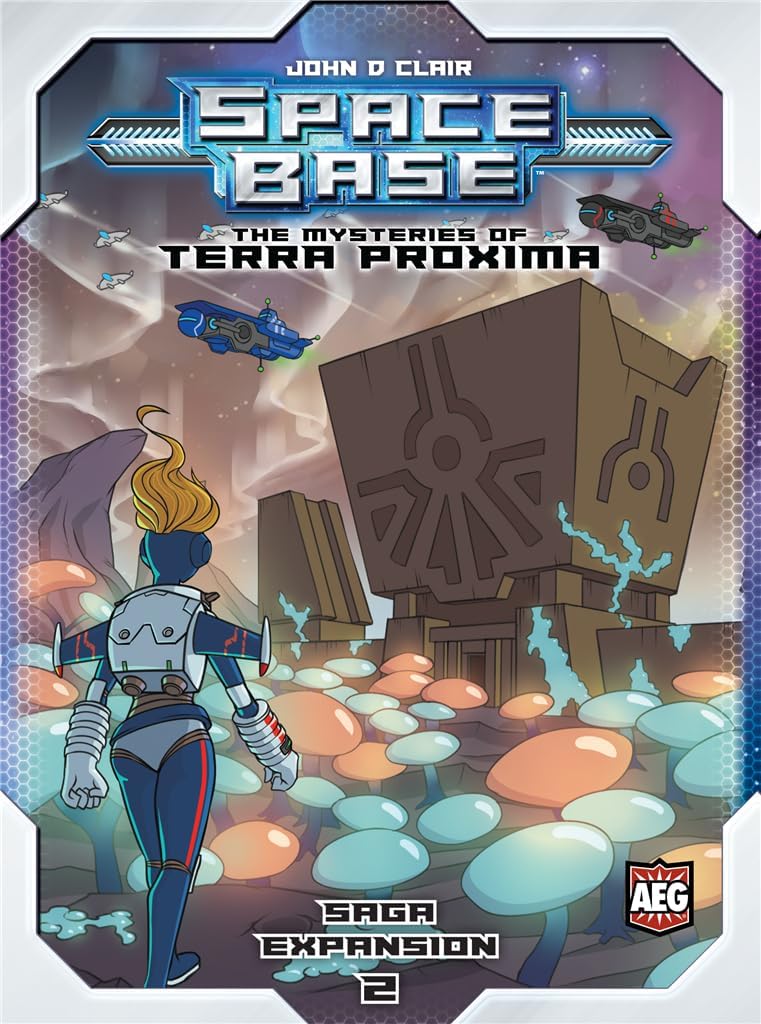 AEG Space Base: The Mysteries of Terra Proxima Saga Expansion | Explore & Discover The Strange Ruins and Vast Fields of Fungi | 2-5 Players | Ages 10+