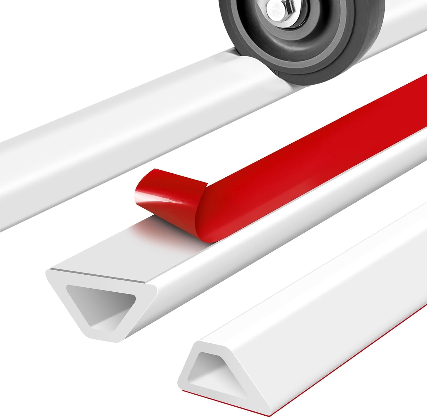 Self Adhesive Shower Threshold Water Dam Waterproof Flexible Silicone Customizable Easy Install Prevents Water Leakage Slipping Wheelchair Accessible (Transparent, 118inch)