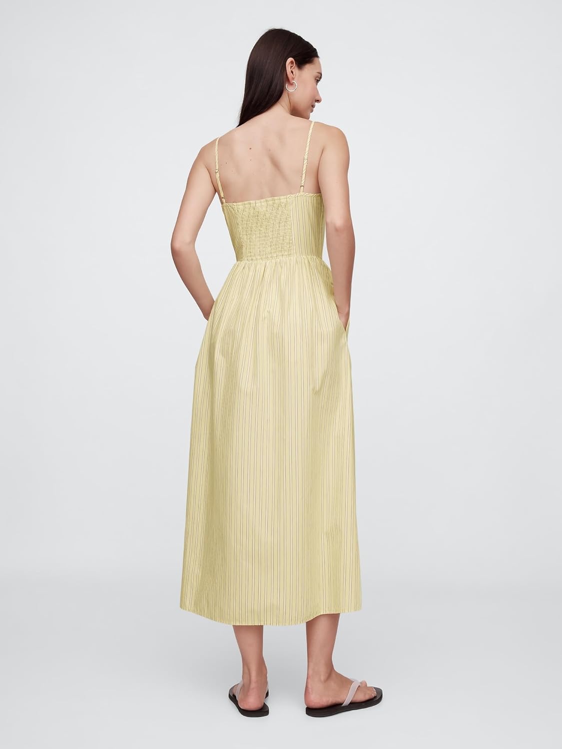 Gap Womens Dipped Waist Midi Dress - Image 2