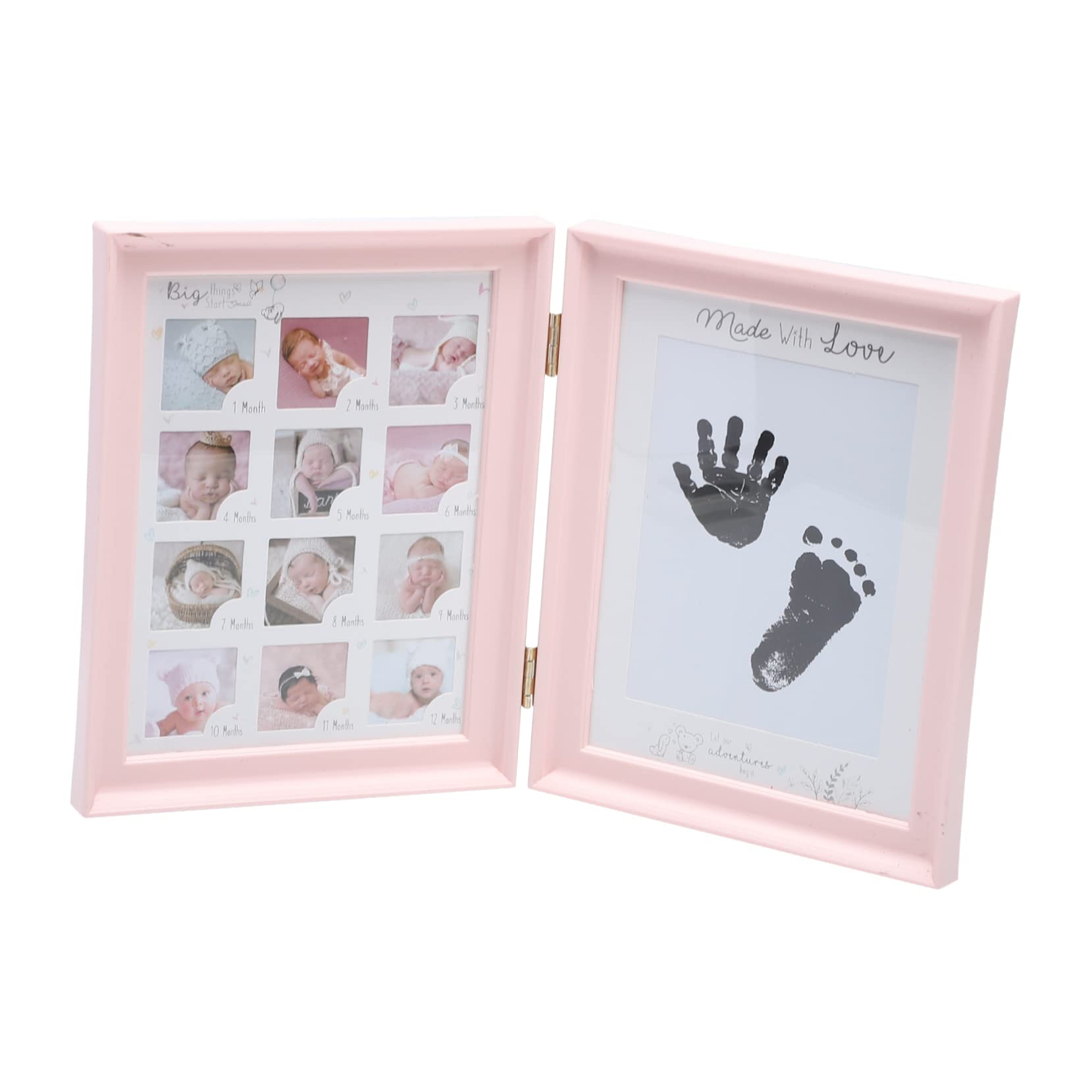 GALPADA 1Pc Record Photo Frame Elegant Handprint and Footprint Holder for Durable Design with Easel Backing for Milestones and Cherished Memories