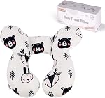 KAKIBLIN Baby Travel Pillow, Upgraded Baby Neck Pillows for Car Seat, Infant Neck Support Pillow for Head and Neck,Newborn Head Support for Car Seat, Stroller, Pushchair(Hippo)