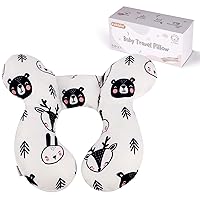 Vista 12 de KAKIBLIN Almohada para el cuello del bebé, almohada de apoyo mejorada para la cabeza y el cuello, almohada de cabeza de bebé para asiento