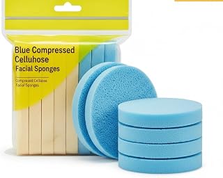 240 Pcs Compressed Facial Sponges, Reusable Cellulose Face Sponges for Cleansing, Makeup Removal, Gentle Exfoliation & Facial Treatments, Spa Salon Beauty Skin Care Tools