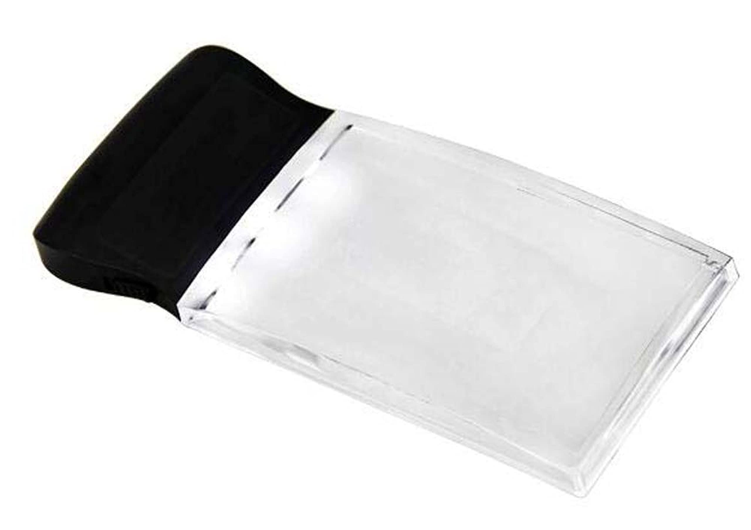 Lente di ingrandimento LED Light 2X Grande lente di ingrandimento rettangolare portatile senza montatura per lettura Lente senza distorsioni per anziani, ipovedenti, libri, pagine, riviste, giorn