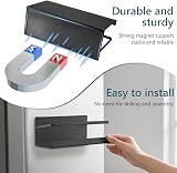 Zosenyer 2 Pcs Magnetic Shelf Fridge Washing Machine Magnetic Spice Rack Kitchen Organizer Space Saving Black - 4
