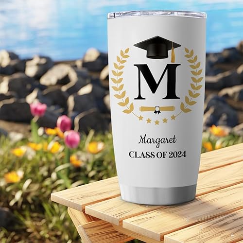 Miniatura 9 de wowcugi Vaso de graduación personalizado motivado educado graduado clase de 2023 con tapa, 20 onzas, 30 onzas, regalos de graduación, maestros,