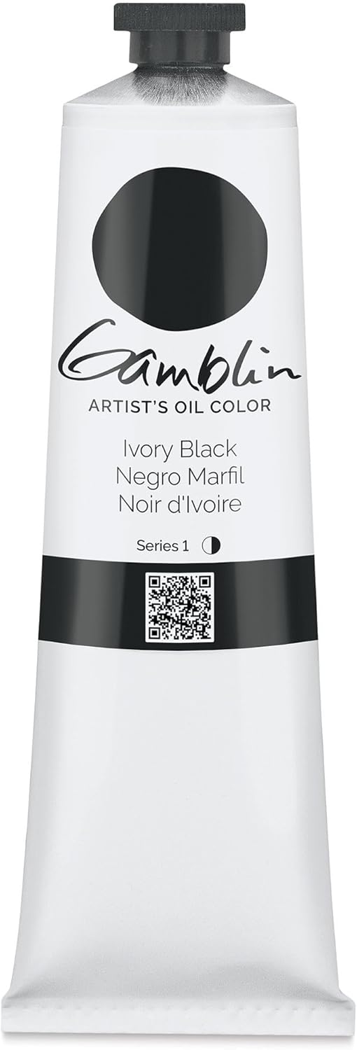 Gamblin Artist Oil Color - Ivory Black - 150 ml Tube