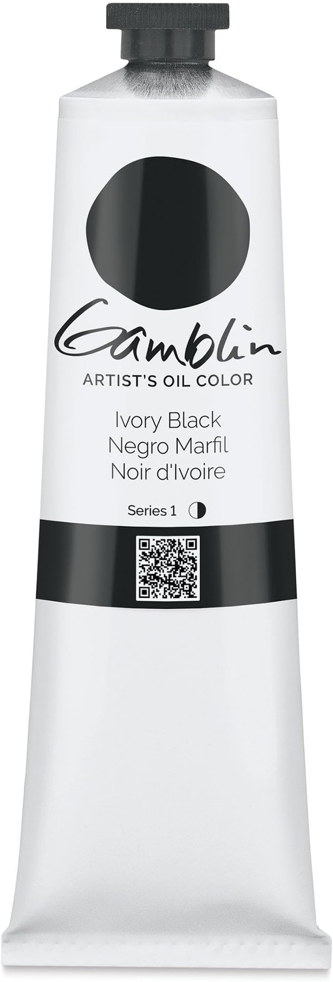 Gamblin Artist Oil Color - Ivory Black - 150 ml Tube