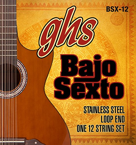 Jeu de cordes Bajo Sexto Ghs BSX 12 Loop End en acier inoxydable