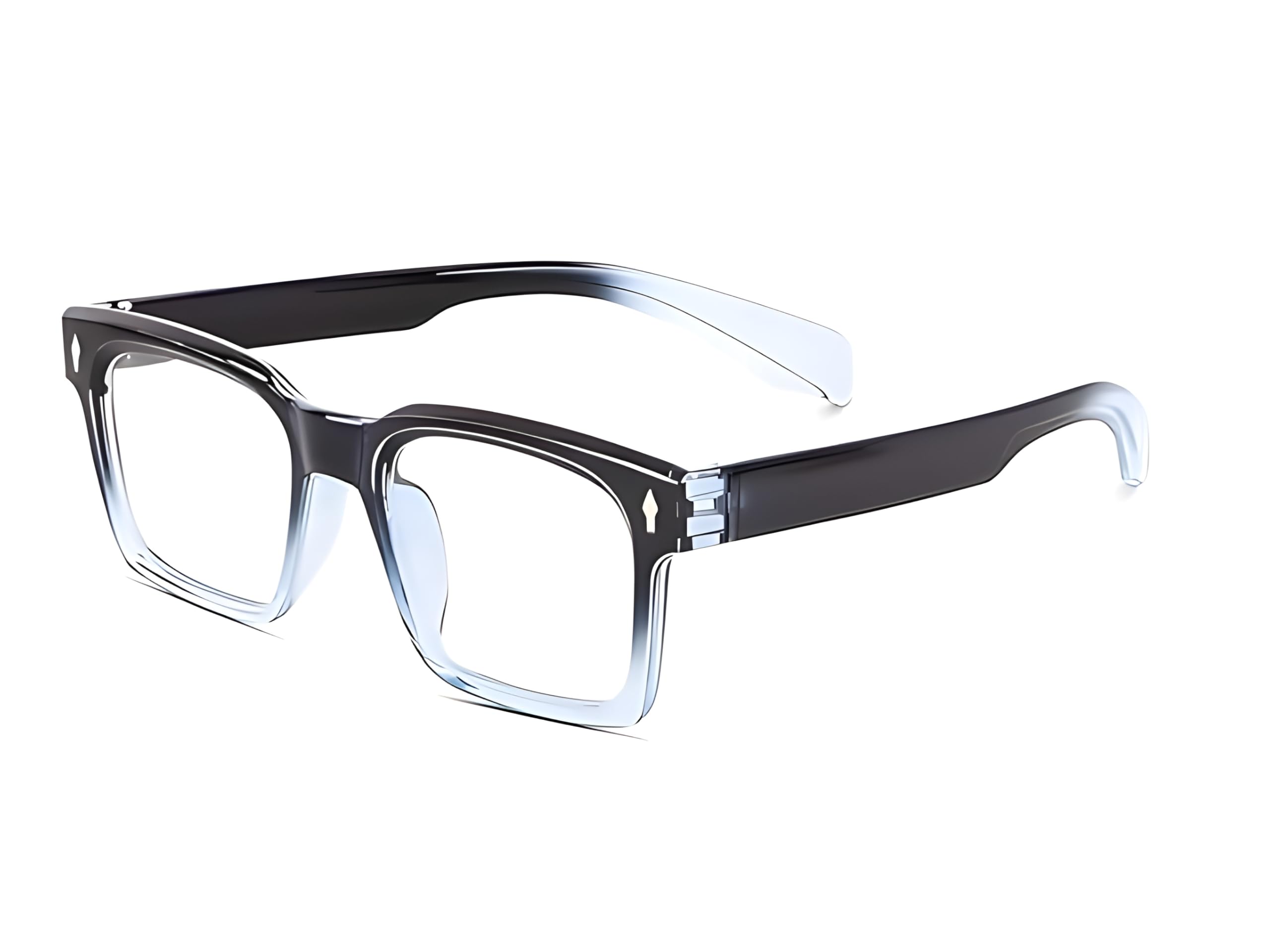 DESIZER Stylish Anti-Glare Zero Power Square Frame Lightweight Eyeglasses for Men Women, Anti-Reflective Lenses, Blue Light Blocking (Black) (B0D8JFWS7V) Amazon Price History, Amazon Price Tracker