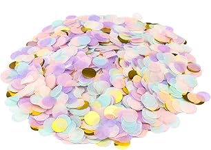 GoldRock 50g Konfetti Lila Gold, ca. 6000 Stück, Luftschlangen Grün, Tischdeko Hochzeit, Confetti Deko Rosegold, Glitzer Bunt Groß, Streudeko Geburtstag Pastell