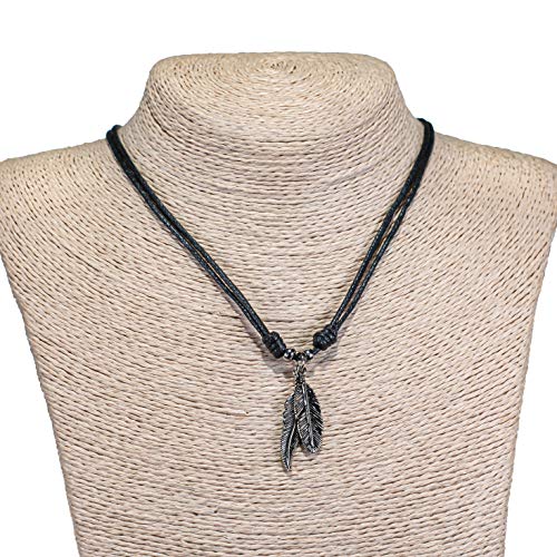 BlueRica Feathers on Adjustable Cord Necklace3