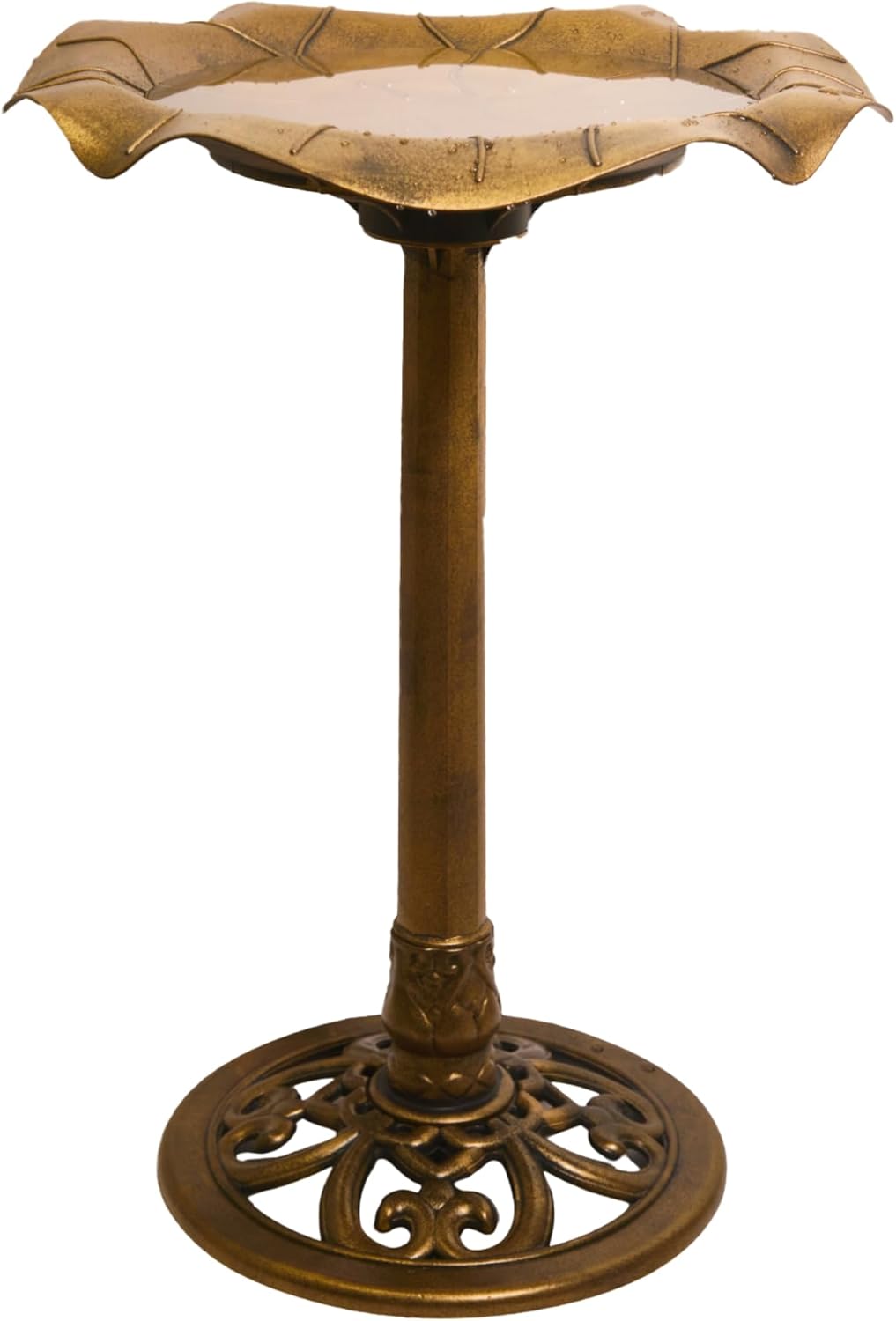 Armstrong Wild Bird Food Feather & Forge Elegant Polymer Bird Bath, Bronze, 27in