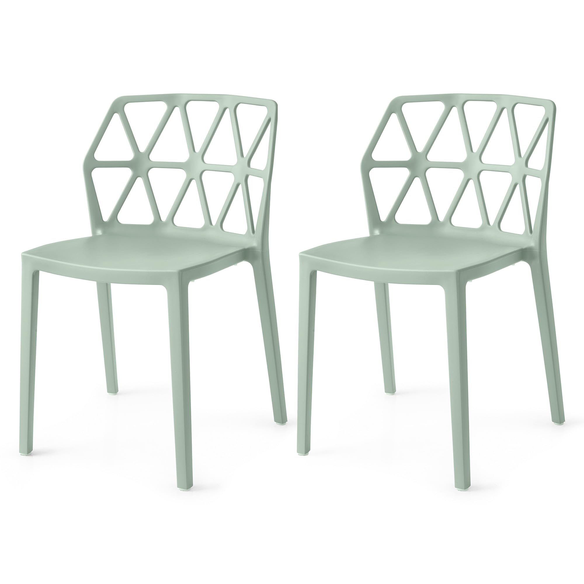 Connubia, 2 chairs ALCHEMIA polypropylene MATT THYME GREEN