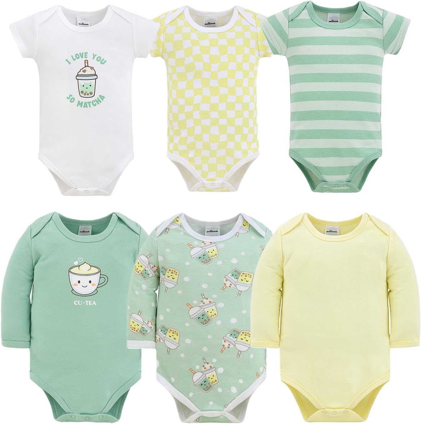 The Peanutshell 23-Piece Gender Neutral Baby Clothing Set, 100% Cotton, Newborn Essentials Must Haves, Cu-Tea
