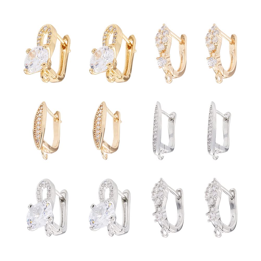 FASHEWELRYHuggie Hoop Earring Findings with Loops