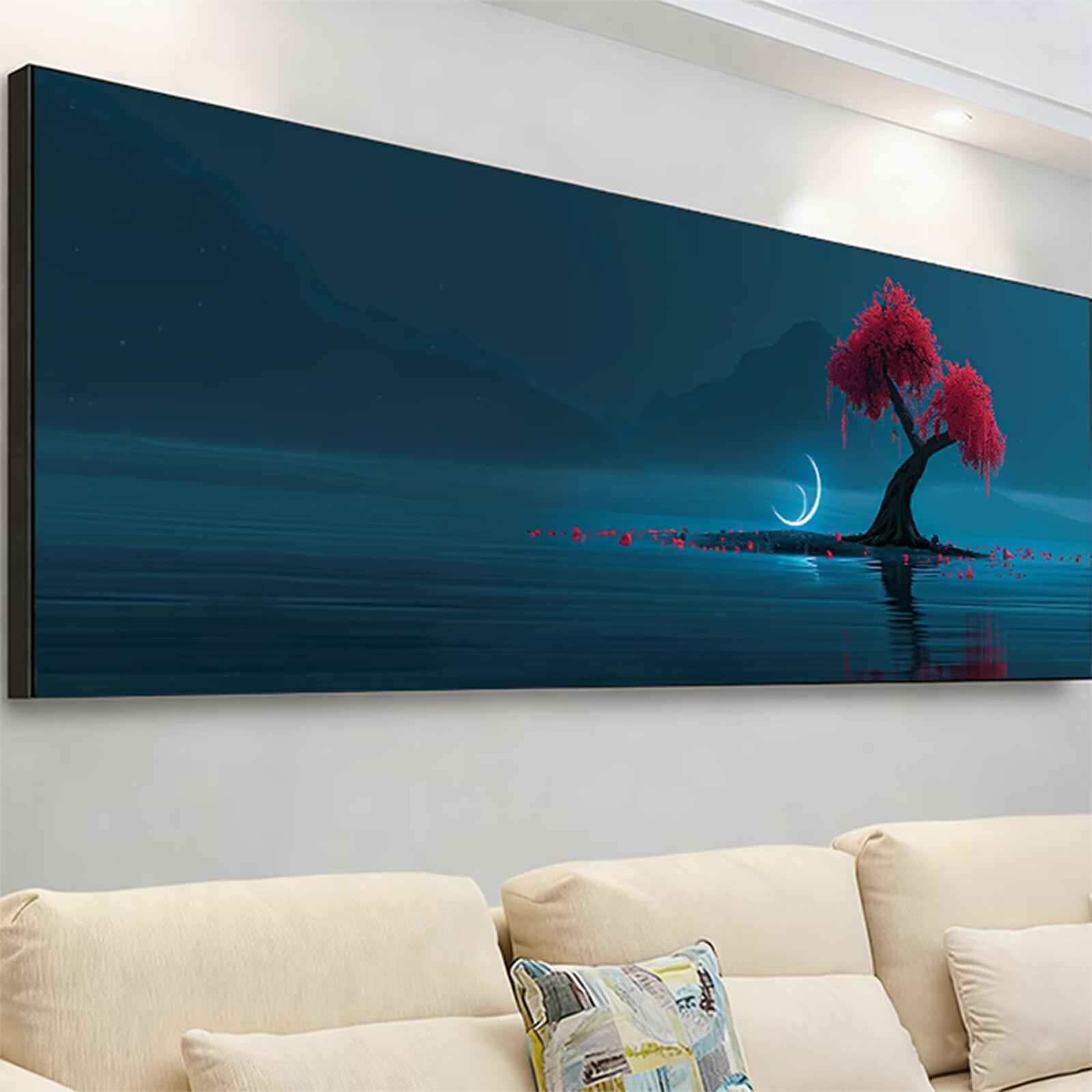 Duże zestawy do malowania diamentami z motywem jeziora dla dorosłych, 5D Dimond Art Tree Gem Arts and Crafts dla dzieci początkujących, zestaw do haftowania krzyżykowego z kryształami strasu