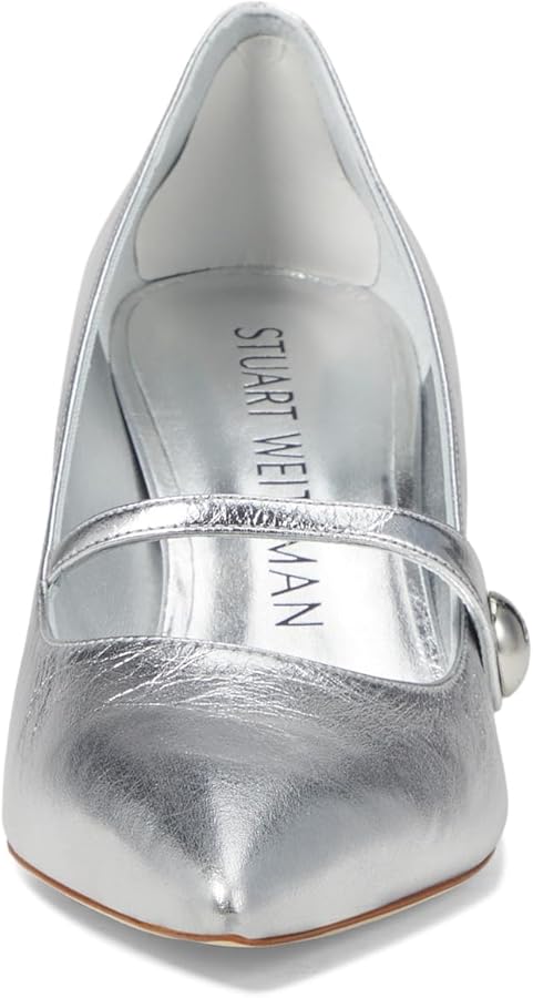 Amazon.com | Stuart Weitzman SW 75 Mary Jane Pump Silver 8.5 B | Pumps