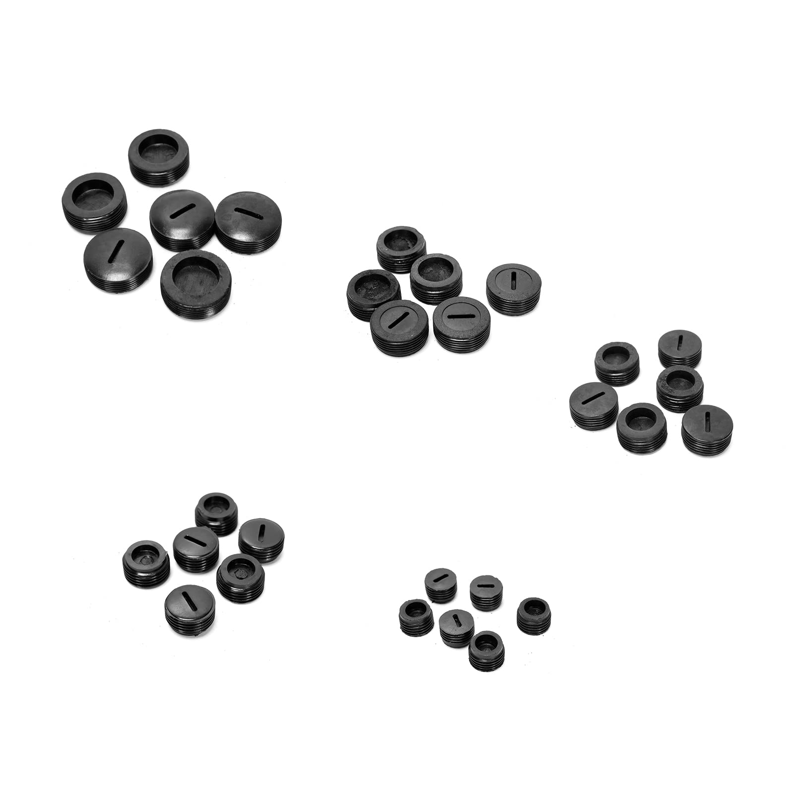 60Pcs Universal Carbon Brush Cover Plastic External Thread Diameter 9.8mm-19.8mm Caps Set for Electric Power Tool Parts