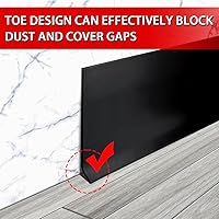 Vista 16 de FONUNO - Base de vinilo para pared, moldura de zócalo de 4 pulgadas, flexible, autoadhesiva con diseño para pegar y despegar, 4 pulgadas x 20 pies