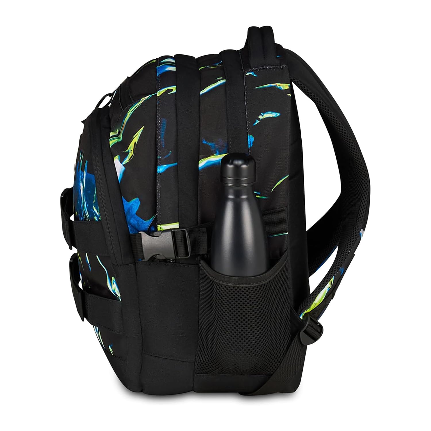 Mitama Zaino Scuola FADE, #BDBF, Triplo Scomparto, Tasche Porta Borraccia, Spallacci Ergonomici, Scuola Elementare Bambino, Media