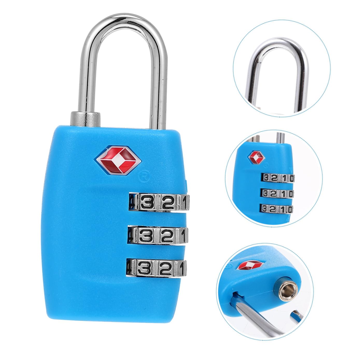 PACKOVE 4piezas Candados De Equipaje De Combinación Tsa Cerraduras De Metal Para Maletas Mochilas y Gimnasios Seguridad y Antirrobo Ajustables y Portátiles