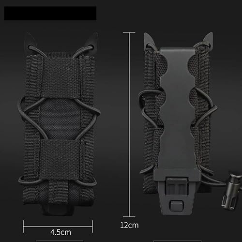 Miniatura 8 de Bolsa táctica para revistas, pistola de 0.354 in, bolsa para linterna Molle, soporte para antorcha, cuchillo de caza, pistola, disparo, airsoft