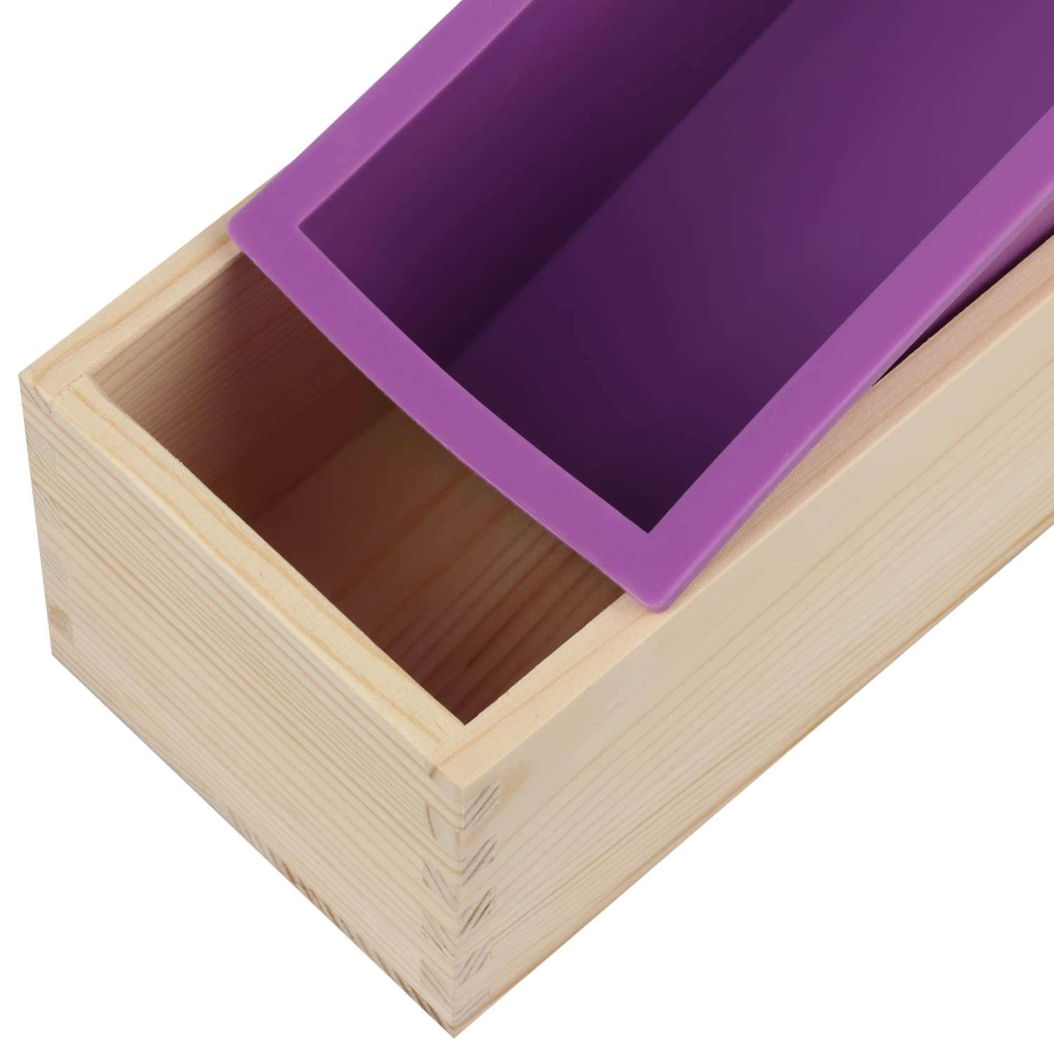 Moldes de jabón de 42 onzas para hacer jabón con cajas de madera, juego de 3, moldes de barra de jabón que se pueden utilizar para productos de jabón caseros, fabricación de jabón, tamaño ideal y gran