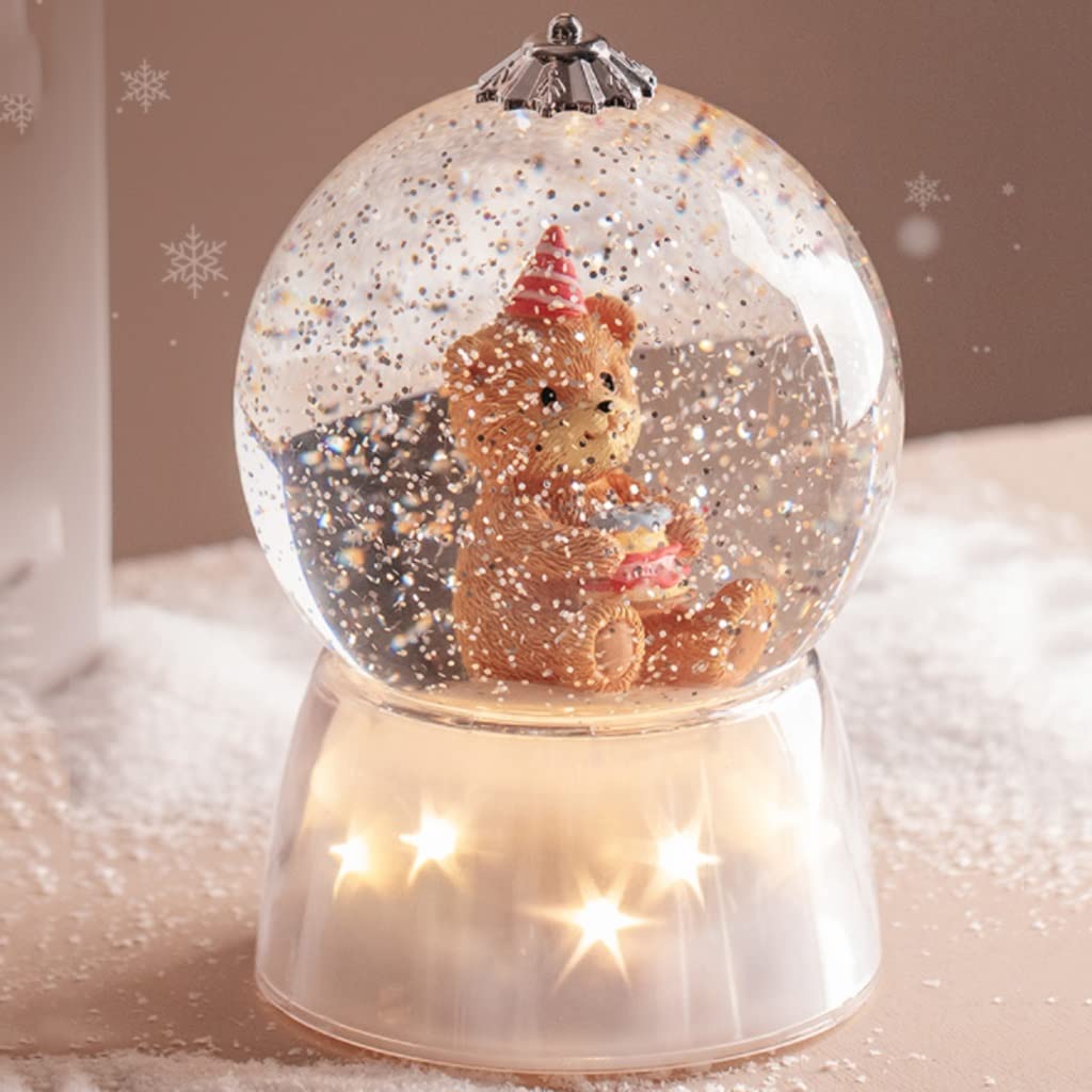 DFHEsdfD Musical jewellery box, Dreamy Starlight Snowflake Crystal Ball Music Box Girls' Day Valentine's Best Gift