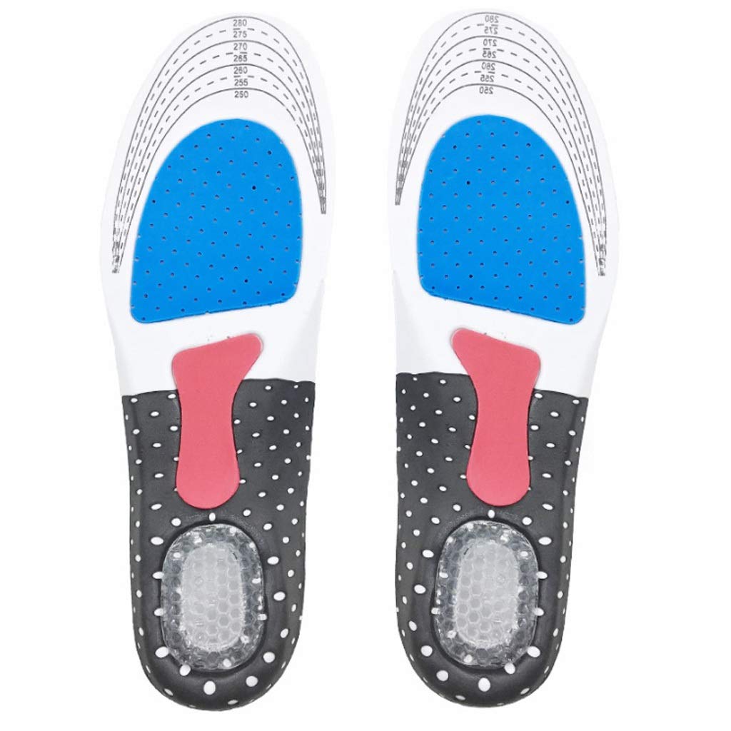 Semelle intérieure en Gel de Silicone, Semelle intérieure de Course Sportive, Coussin orthopédique Unisexe, Absorption des Chocs de Massage, Soutien de la voûte Plantaire(D,XL)