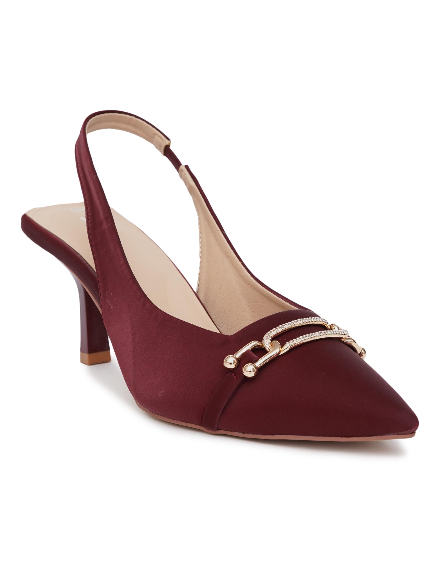 Women's MAROON Color Stiletto Heels Pumps (SF-4722-MAROON-33)-image-4