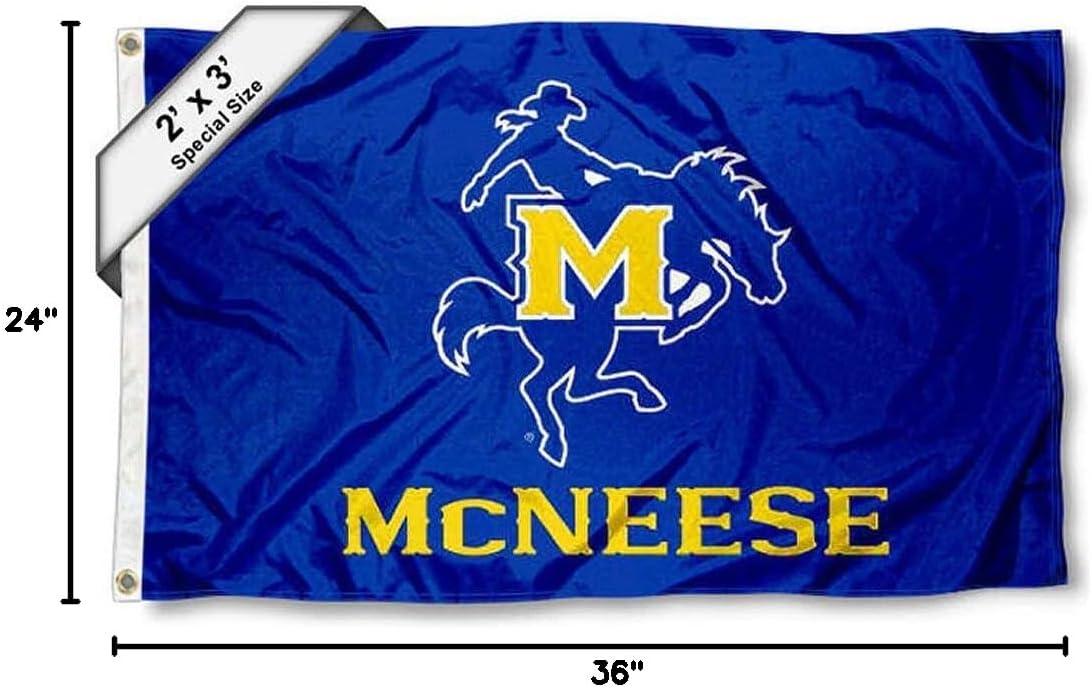 McNeese State Cowboys 2x3 Foot Flag - Image 6
