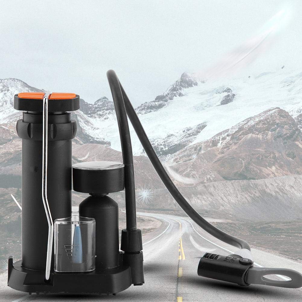 Pompa A Pedale Portatile Per Bici – Mini Pompa Ad Alta Pressione In Alluminio – Con Manometro? – Adatta Per Valvola Americana E Francese - 5