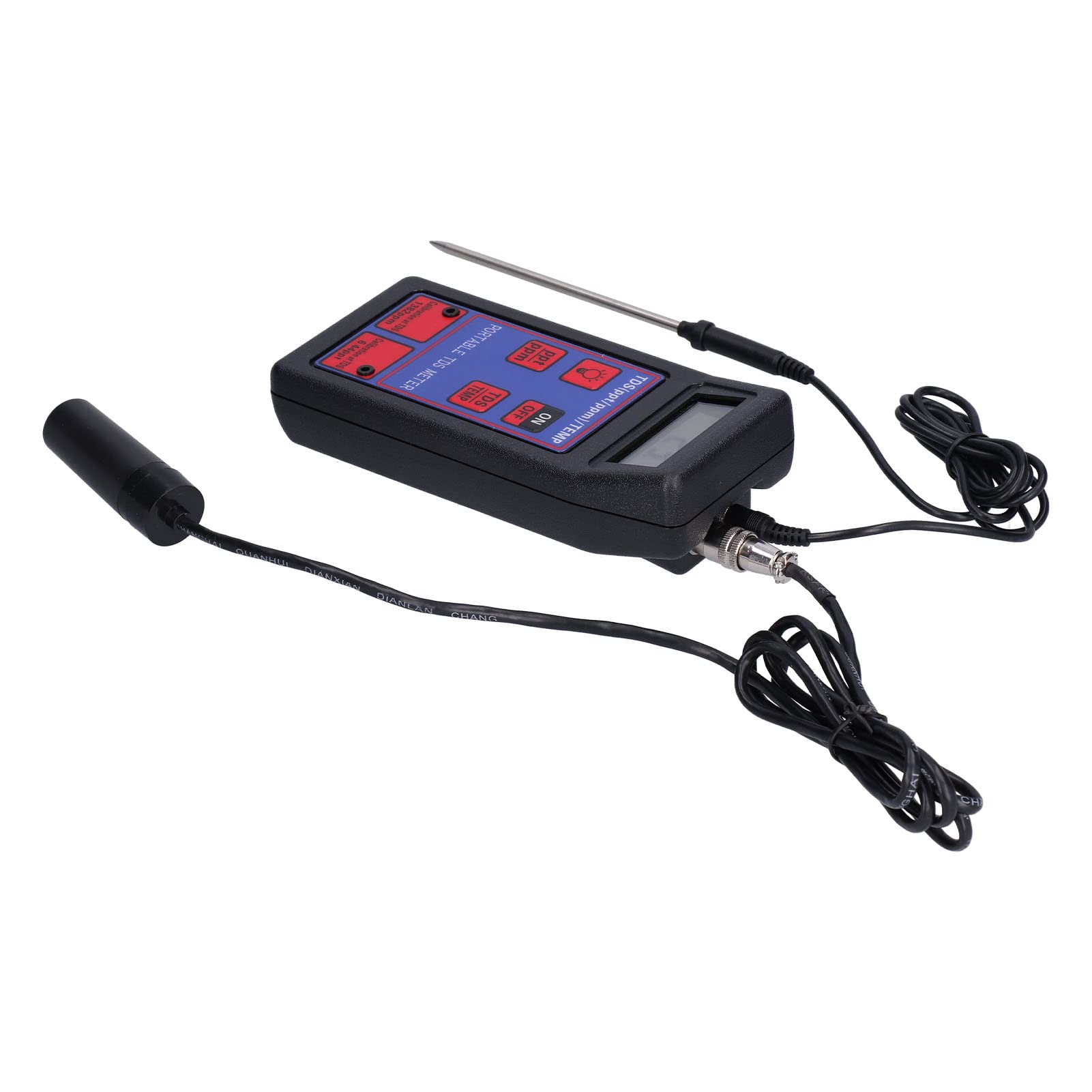 Medidor de temperatura TDS 2 en 1 Analizador portátil de calidad del agua Probador TDS con pantalla retroiluminada para piscina hidropónica Material ABS 6.5x3.0x1.2in