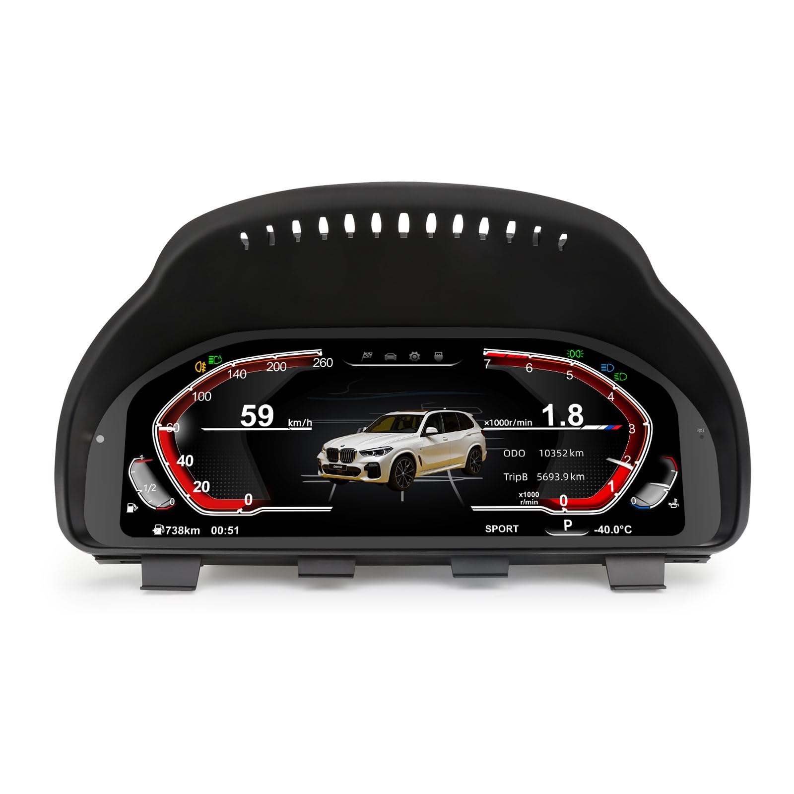 12.3" Quadro Strumenti Digitale per BMW Serie 5 F07 F10 F11 F18, Serie 6 F06 F12 F13, Serie 7 F01 F02 F03, X3 F25, X4 F26, X5 F15, X6 F166, Cruscotto Display LCD, Instrument Cluster Panel Speedometro