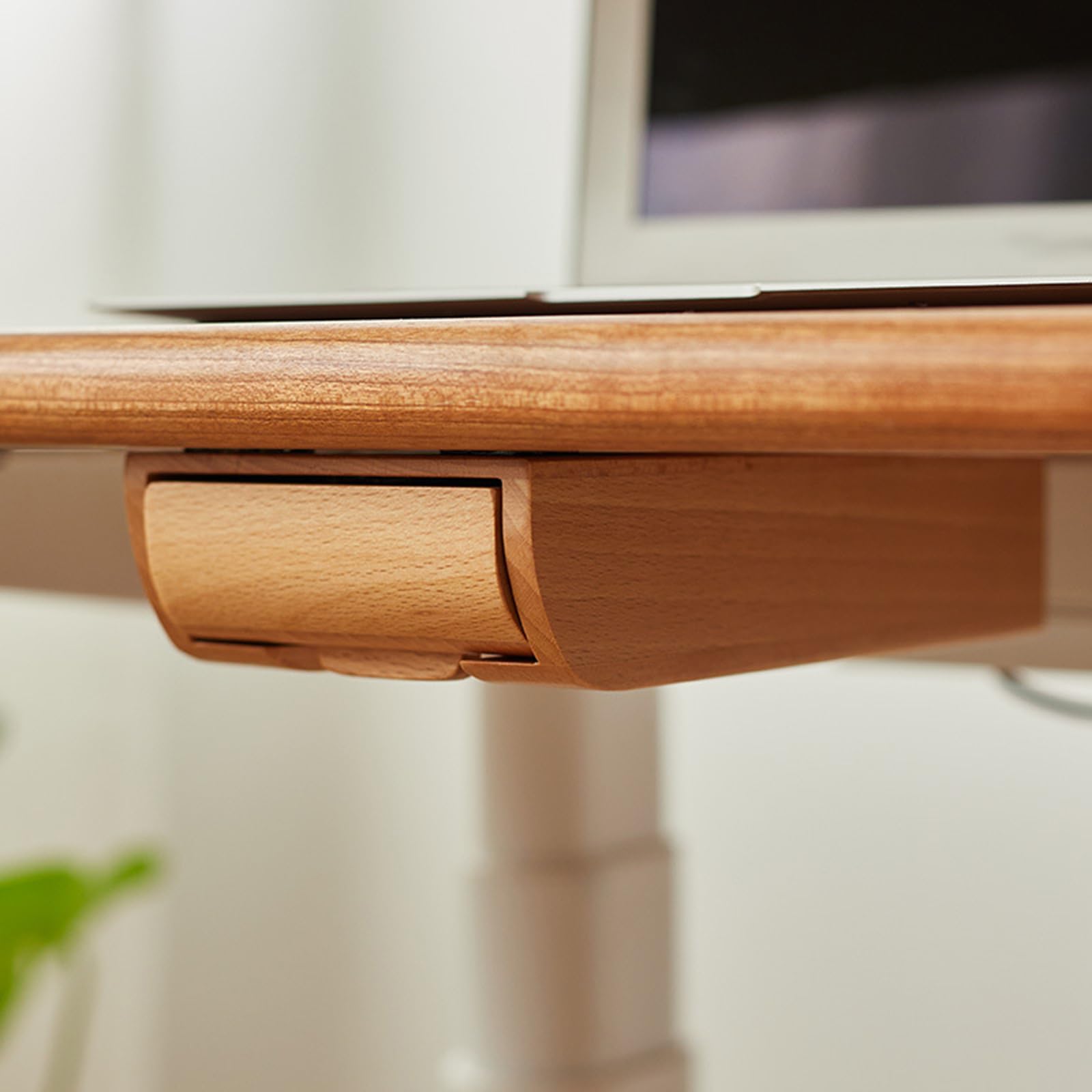 Cassetto portaoggetti in legno da mettere sotto la scrivania, con scomparto scorrevole nascosto, per forniture da ufficio e matite, 19,5 x 9,5 x 16,5 cm