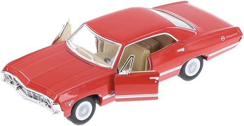 Miniatura 2 de KiNSMART - Modelo a escala 143 compatible con Chevrolet Impala 1967 (rojo)
