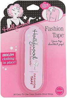 Hollywood Fashion Secrets Fashion Tape estaño, Checklane (vertical) 36 ct cinta de doble cara para ropa