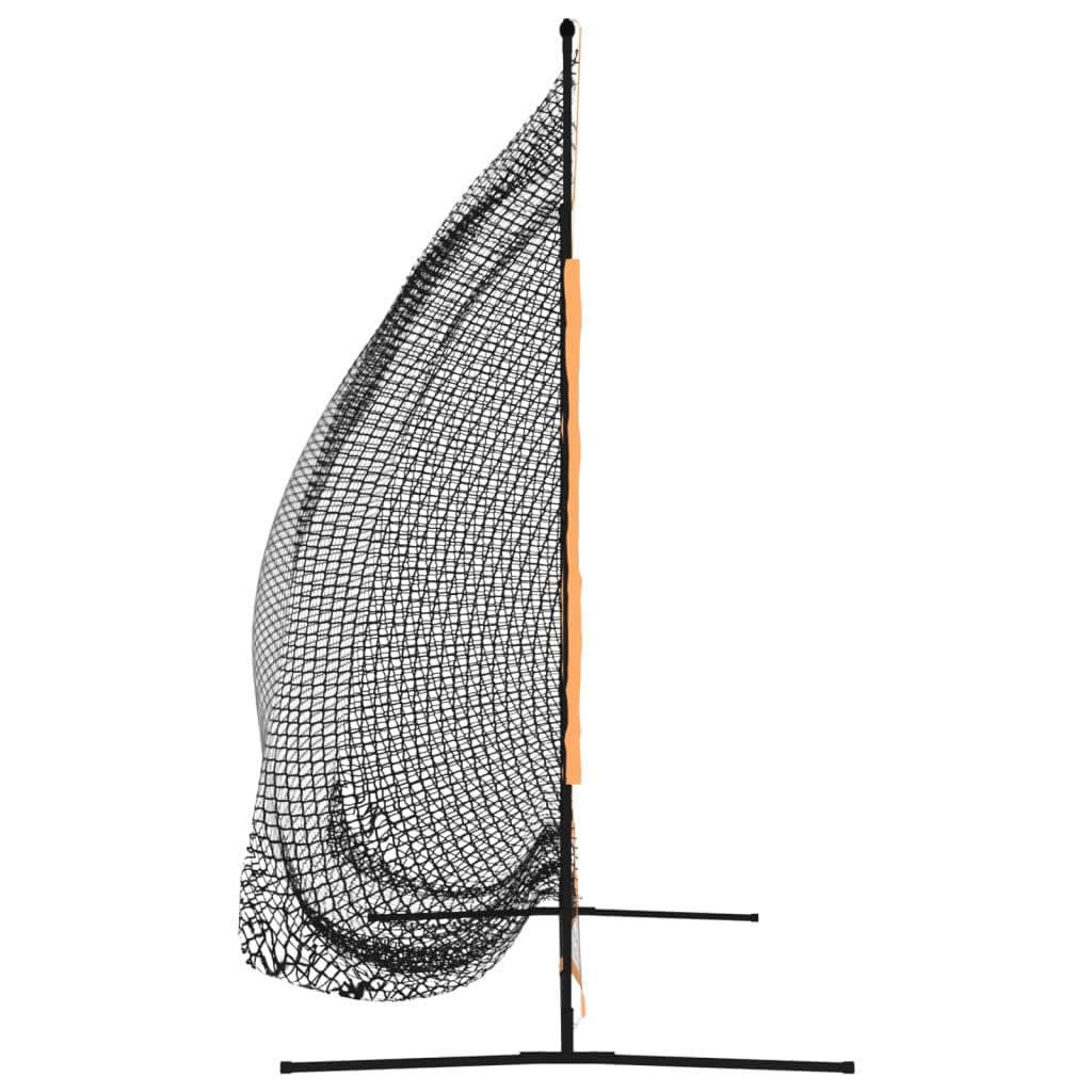 vidaXL 84.6"x42.1"x85" Polyester Golf Practice Net in Black and Orange