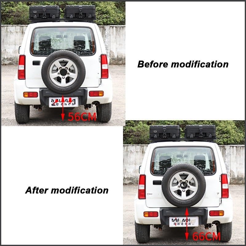 uchwyt ścienny do opon Zestaw montażowy podnośnika koła zapasowego Innovation Spare Tire Lift Bracket Riser, regulowany, pasujący do akcesoriów Jimny JB64 JB74 JB33 JB43(JB33 JB43)